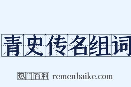 青史传名组词是什么意思的图片